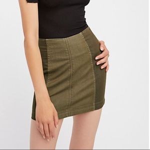 2 tone army green Free People skirt